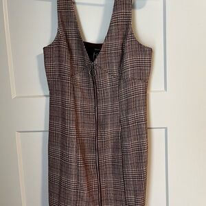 Forever 21 Black and White Plaid Mini Dress